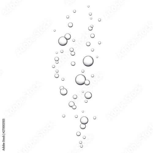 Vector fizzy drink isolated on white background. Air bubbles texture.