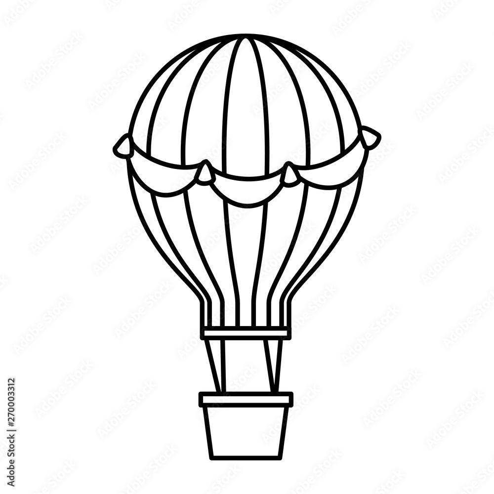 Obraz premium balloon air hot flying vector illustration