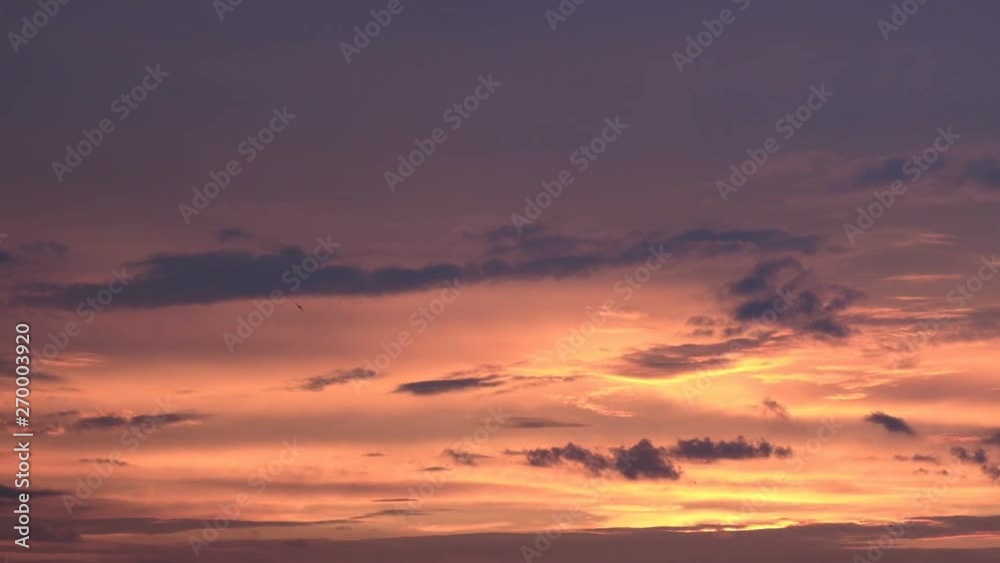 Beautiful sunset background after the rain with clouds and flying birds Beautiful sunset background after the rain with clouds and flying birds
