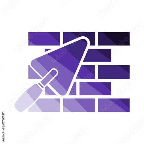 Icon Of Brick Wall With Trowel