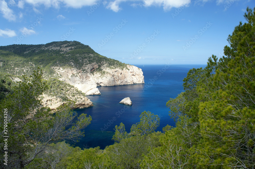 Landscapes of the island of Ibiza.Cape Rubio.(Cap de Rubio).Spain.