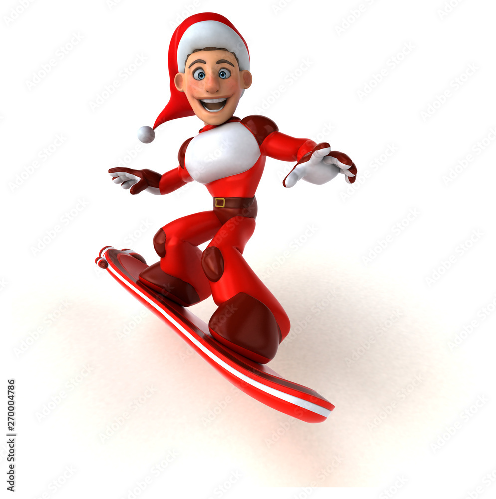 Fun super Santa Claus - 3D Illustration Fun super Santa Claus - 3D Illustration