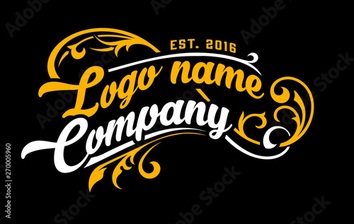 Victorian Logo Template. Vector layered