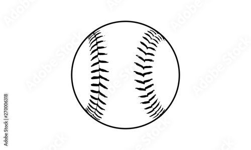 Baseball icon illustration for sports and recreation concepts