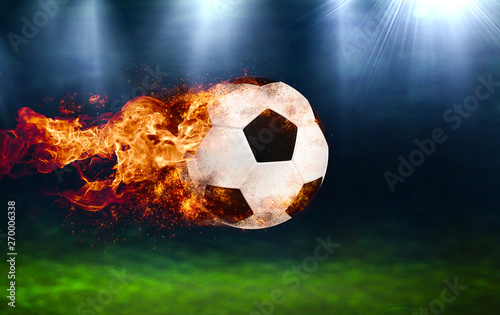 Fototapeta Naklejka Na Ścianę i Meble -  Soccer Ball Fire effect