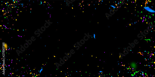 Streamers and confetti. Colorful tinsel and foil r