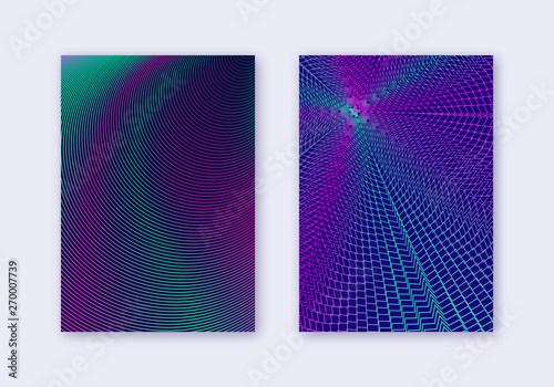 Cover design template set. Abstract lines modern b