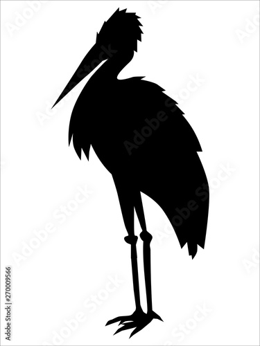 silhouette of stork