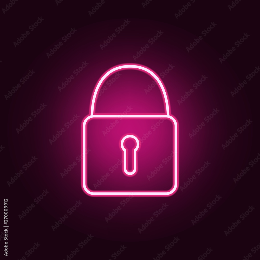 Castle neon icon. Elements of web set. Simple icon for websites, web design, mobile app, info graphics