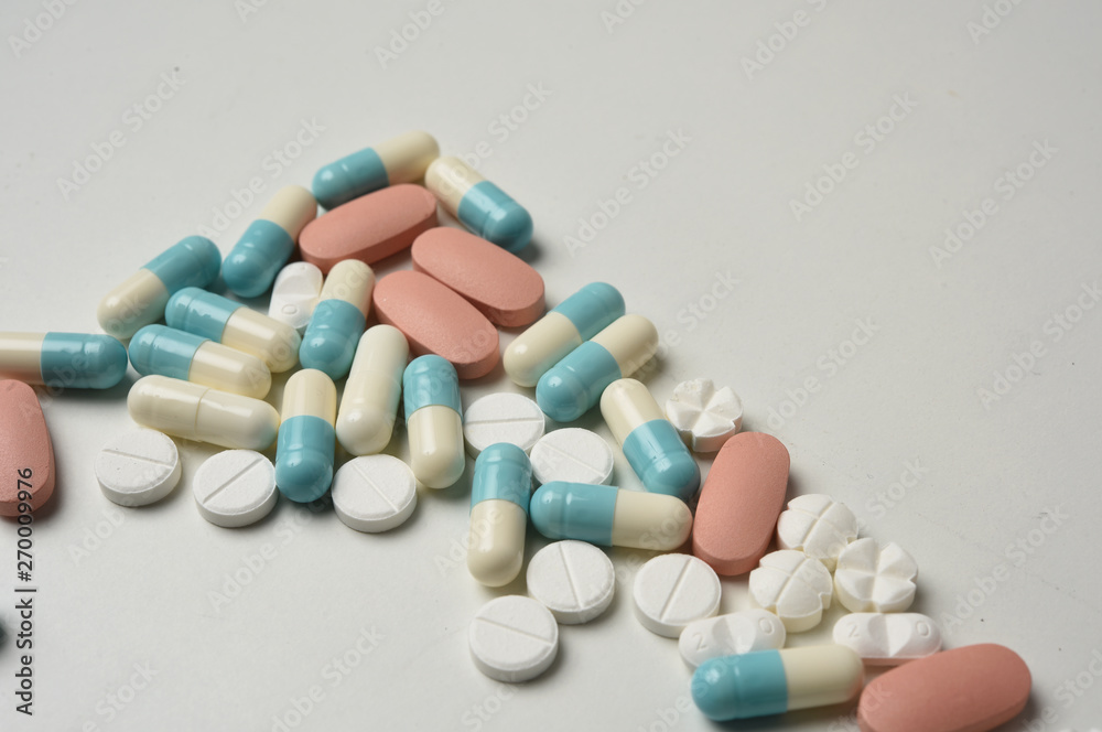 drugs on a white background drugs on a white background