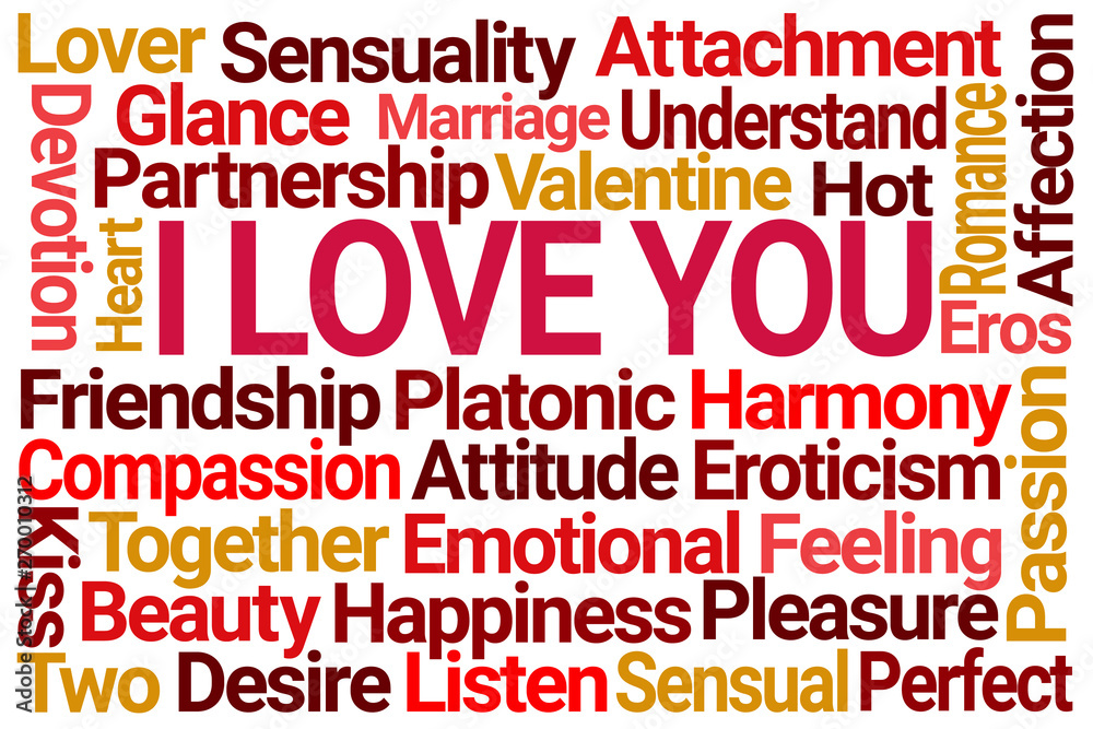 I Love You Word Cloud