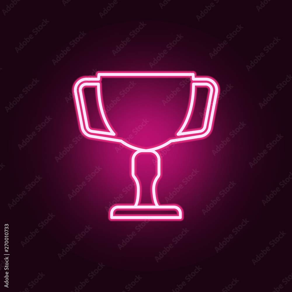 cup neon icon. Elements of web set. Simple icon for websites, web design, mobile app, info graphics cup neon icon. Elements of web set. Simple icon for websites, web design, mobile app, info graphics