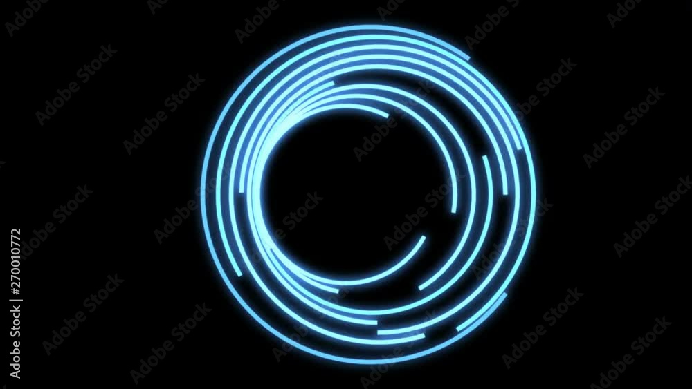 4k Futuristic Hud Target with Computer Data Screen.circle tech interfaces background;news headline business intro screensaver.Target Scanner with Radar Rotation.Head-up Display tunnel.