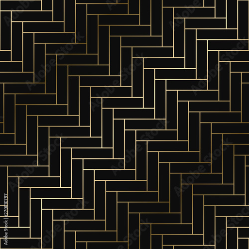Vector simple geometric pattern - seamless luxury gold gradient design. Rich endless background