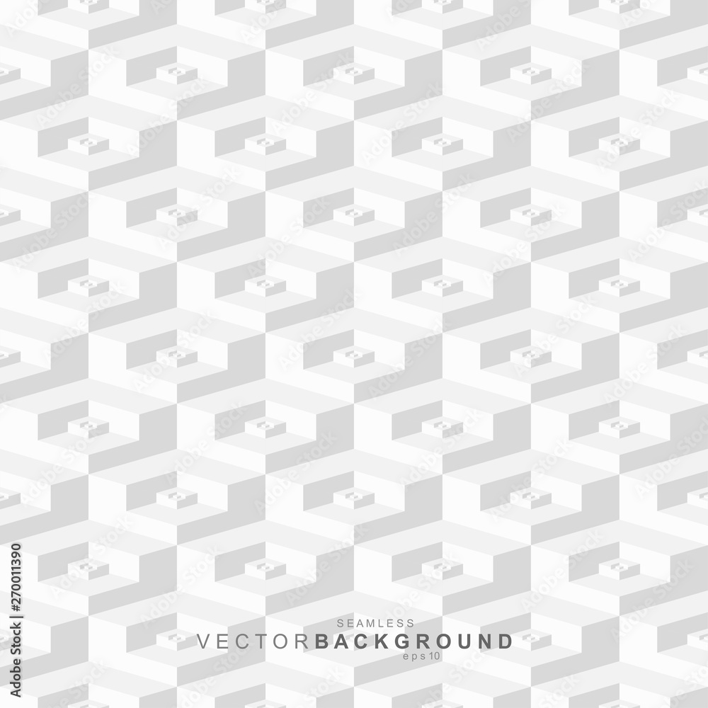 White and gray tile decorative seamless hexagonal texture. Geometric polygonal background. Vector 3d ceramic pattern. White and gray tile decorative seamless hexagonal texture. Geometric polygonal background. Vector 3d ceramic pattern.