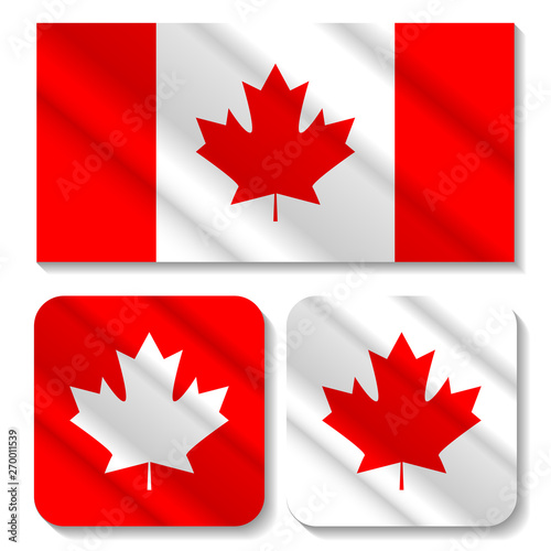 Vector Canada flag concept with square icon © Екатерина Окунева