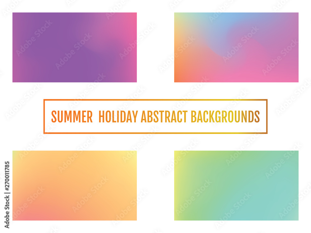 Summer holiday banner, abstract background Set of Festive abstract background.
