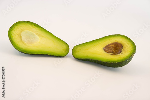 Fruit: Avocado Isolated on White Background 