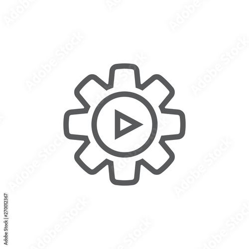 Video teaching and training - informational video icon / video button