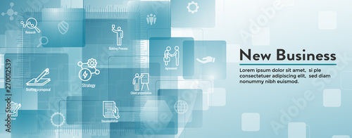 New Business Process Web Header Banner / Icon Set