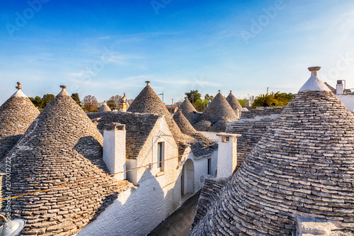village Alberobello with gabled (trullo) roofs, Puglia, Italy photo