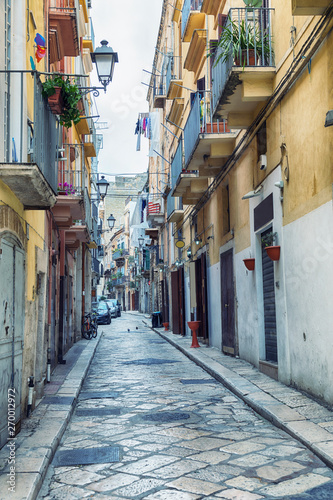 typical street in the old center of Bari, region Puglia, Italy © Ariadna de Raadt