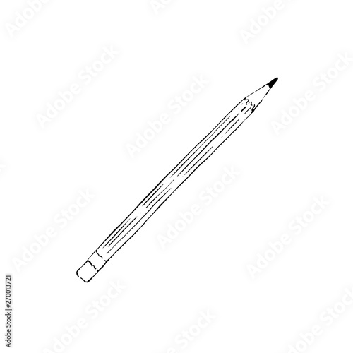 Pencil ink sketch vector