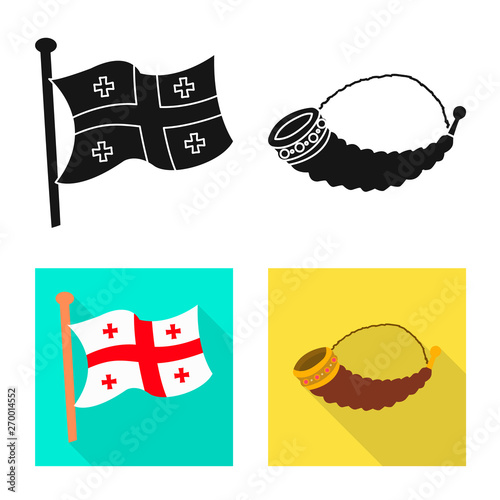 Vector illustration of culture and sightseeing sign. Collection of culture and originality stock symbol for web.