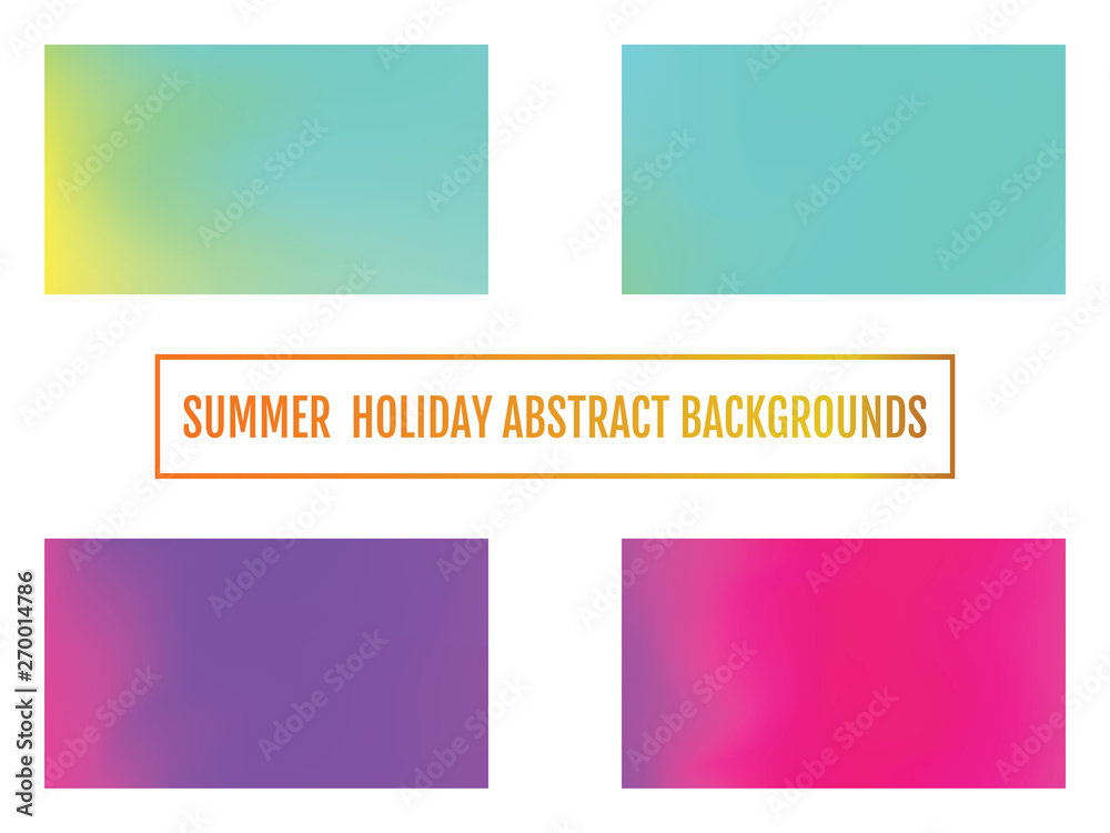 Summer holiday banner, abstract background Set of Color transition.