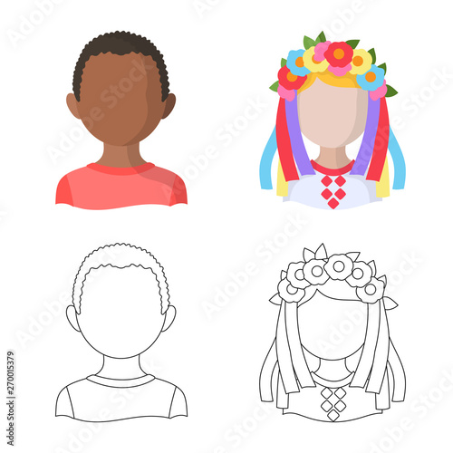 Vector illustration of imitator and resident sign. Set of imitator and culture stock symbol for web.