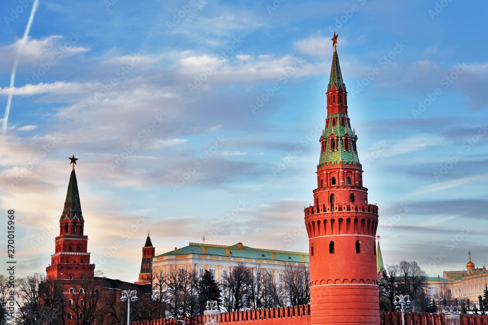 Moscow Kremlin architecture. Color photo.	