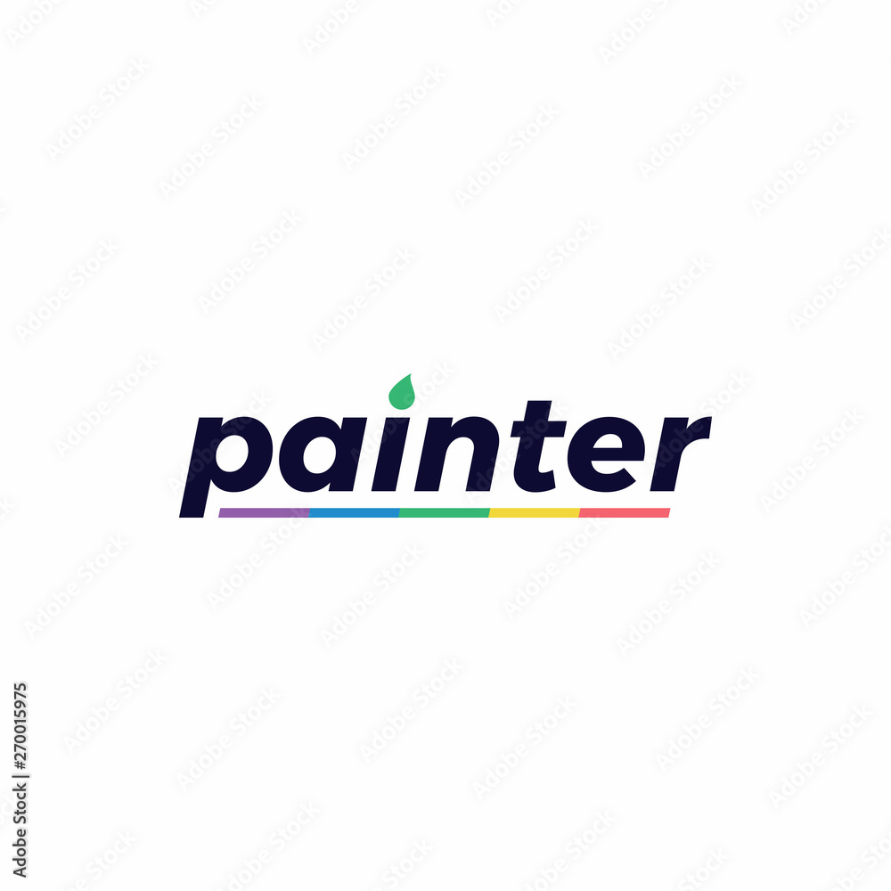 Corporate Painting Logo Vector Typography