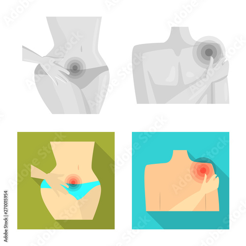 Vector illustration of hospital and rendering logo. Collection of hospital and help stock vector illustration.