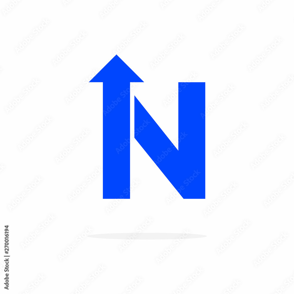 Vector Bold Arrow Logo Letter N Vector Bold Arrow Logo Letter N