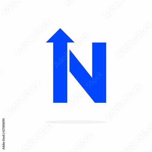 Free Download Vector Bold Arrow Logo Letter N - GFXLoad