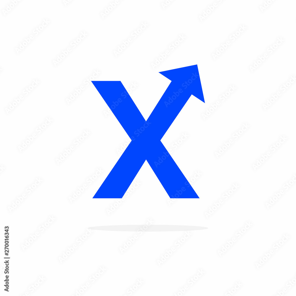 Obraz premium Vector Bold Arrow Logo Letter X