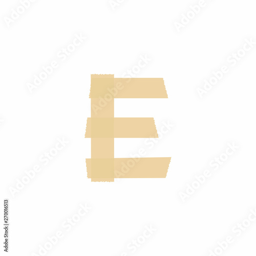 Vector Tape Logo Letter E