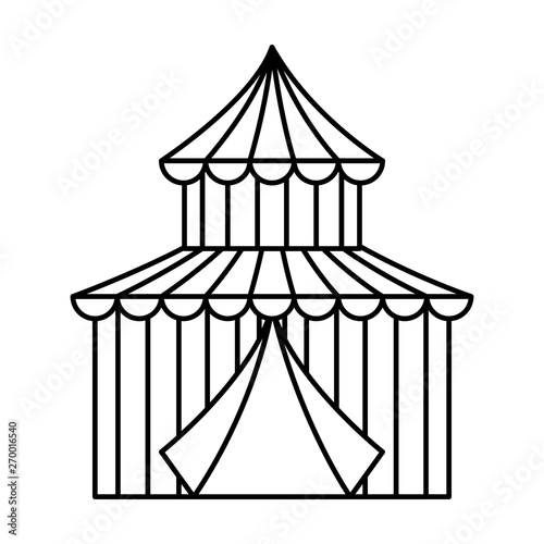 circus tent carnival icon vector illustration