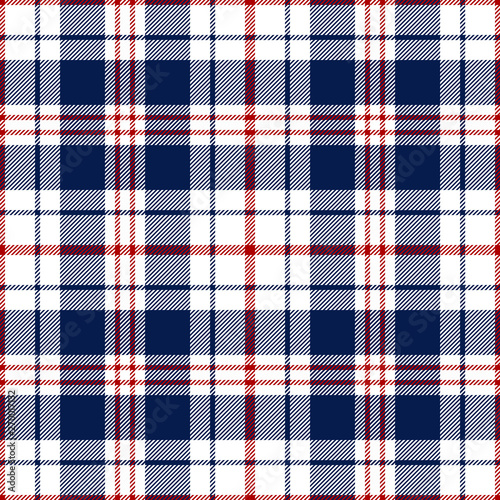 Red and Blue Tartan Plaid pattern. Scottish textile pattern background.