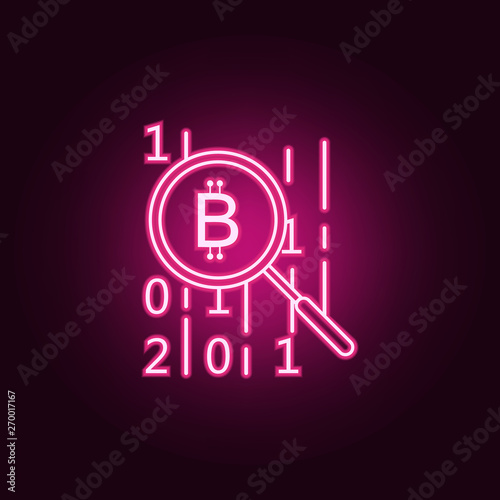 code of credo neon icon. Elements of web set. Simple icon for websites, web design, mobile app, info graphics