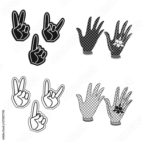 Vector design of silhouette and safety logo. Collection of silhouette and comfort vector icon for stock. © pandavector