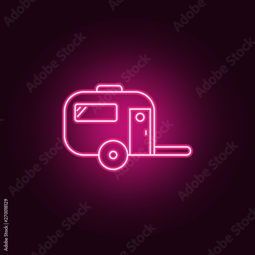 house trailer neon icon. Elements of web set. Simple icon for websites, web design, mobile app, info graphics