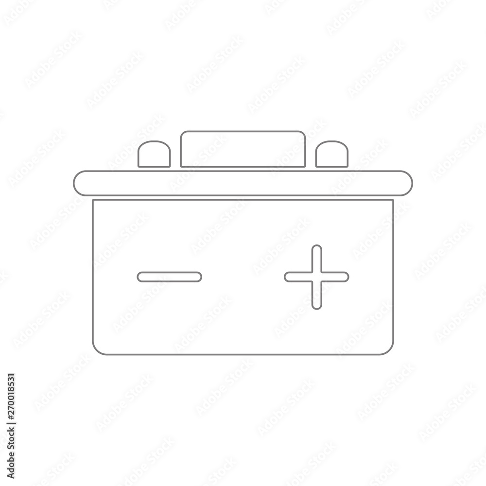 car battery icon. Element of web for mobile concept and web apps icon. Outline, thin line icon for website design and development, app development car battery icon. Element of web for mobile concept and web apps icon. Outline, thin line icon for website design and development, app development