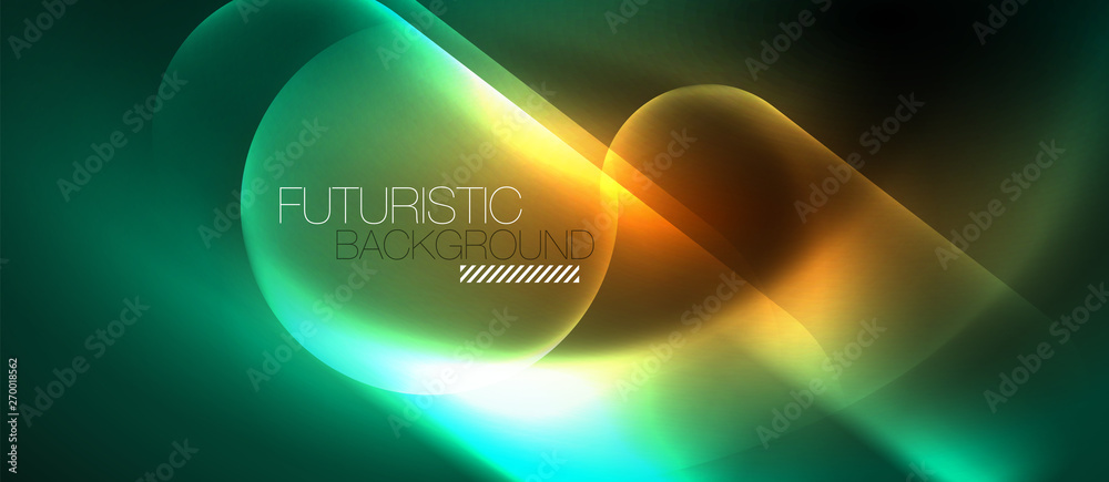 Neon glowing techno lines, hi-tech futuristic abstract background template Neon glowing techno lines, hi-tech futuristic abstract background template