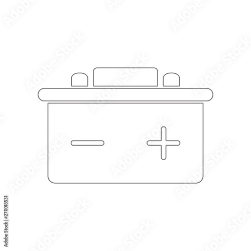 car battery icon. Element of web for mobile concept and web apps icon. Outline, thin line icon for website design and development, app development