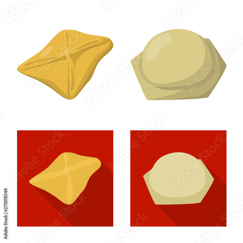 Vector illustration of products  and cooking symbol. Collection of products  and appetizer vector icon for stock.