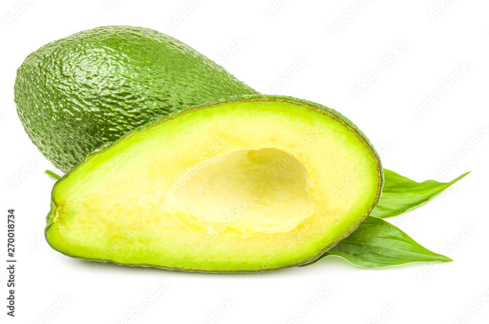 Avocado isolated on a white background cutout Avocado isolated on a white background cutout