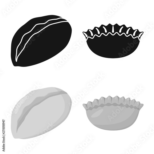 Isolated object of products  and cooking icon. Collection of products  and appetizer vector icon for stock.