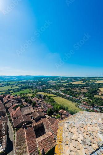 Cordes-sur-Ciel, France from Saint Michel belltower