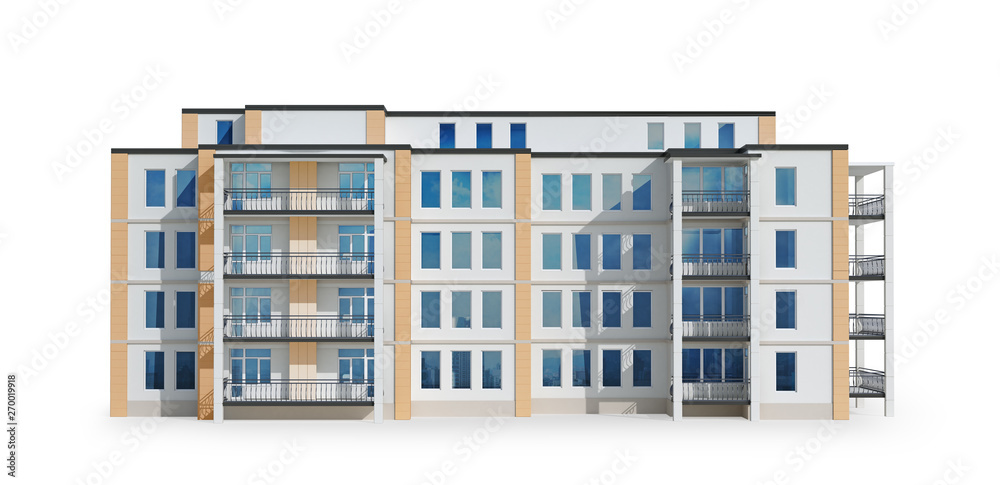 Condominiums. 3d illustration